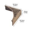 Metal Corner Protector, 4 Pcs Antique Edge Safety Guard Cabinet