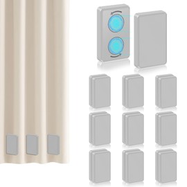 18pcs Outdoor Curtain Weights, Waterproof Magnetic Curtain Weights, Heavy Drapery Weighted Magnets Bottom for Heavy Wind, Shower Curtain, Garden Flag, Tablecloth (Gray)