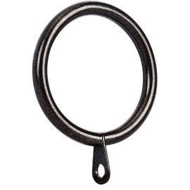 42Pcs Metal Flat Curtain Ring with Eyelet 1.5" Inner Diameter,Fits Up to 1 1/4-Inch Rod-Coffee