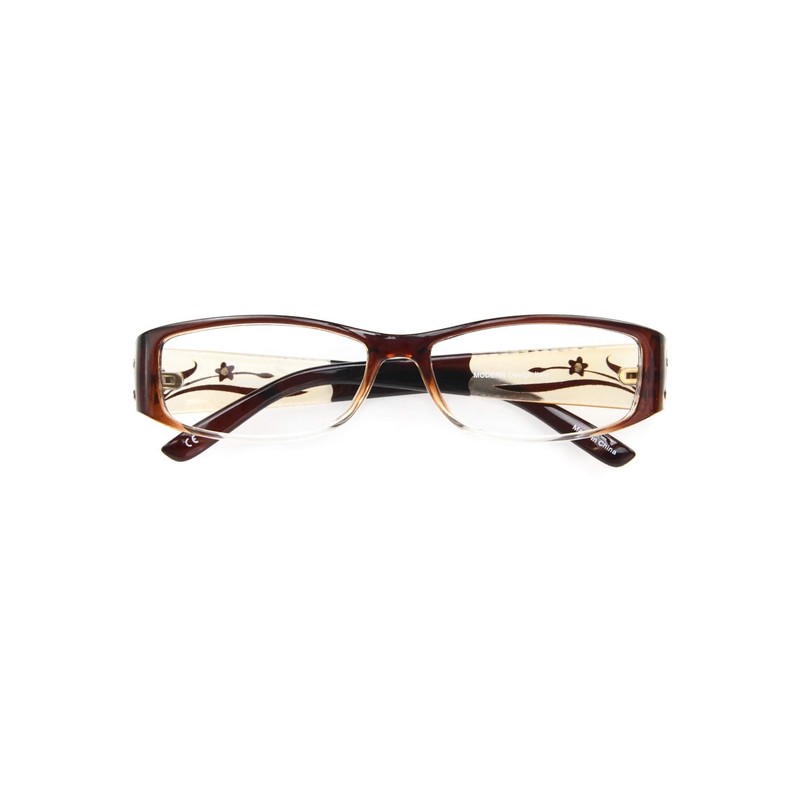 EYEBOGO Kaylee Stylish Reading Glasses for Women (Brown, 4.00)