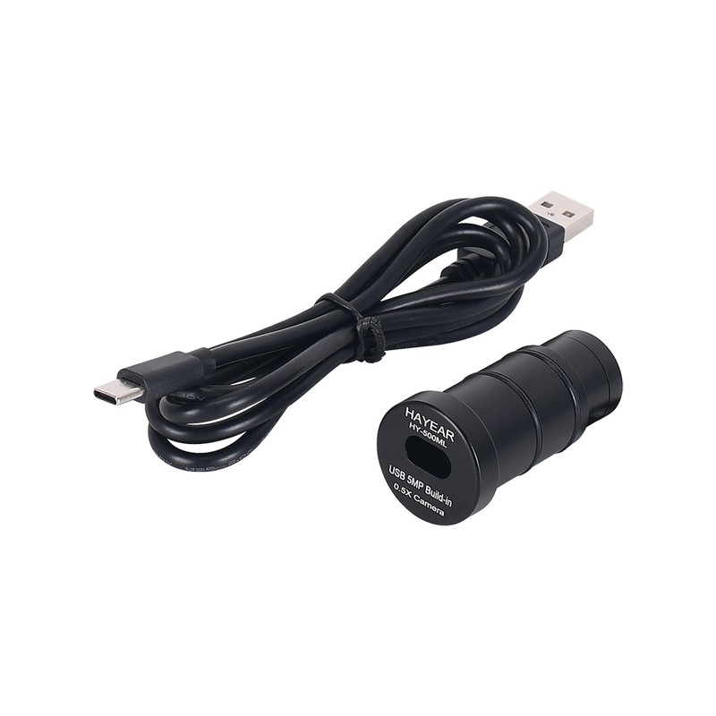 Type-C USB2.0 5MP Microscope Camera Built-in 0.5X Ocular Adapter Clear