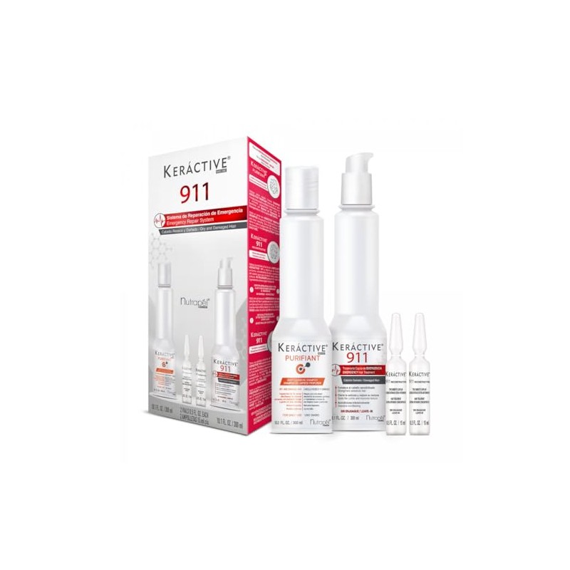 Nutrapel Keractive 911 Set de Tratamiento Capilar Integral