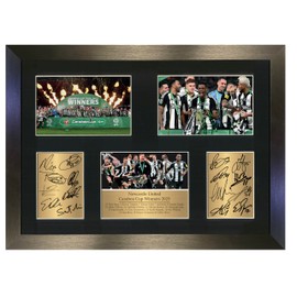 Newcastle Carabao Cup Winners 2025 Limited Edition Reproduction Autograph Poster Print Display Signed A3 (Frame Size 460 x 340mm) Display No161