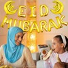Fogcosy Eid Mubarak Alphabet Balloon - 16" Gold Alphabet Letters