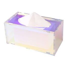 Florasity Acrylic Tissue Holder Box Cover Clear Acrylic Mask Case Dryer for Living Room Bedroom Rectangle
