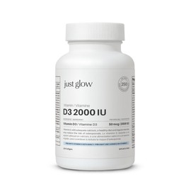 Just Glow Vitamin D3 2000IU softgel capsule, 1 unit, 250 tablets / 저스트글로우 비타민 D3 2000IU 소프트젤 캡슐, 1개, 250정