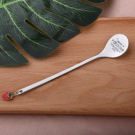 Best Friend Birthday Christmas Gifts for Besties Friends Spoons for Women Girls Long Distance Friendship Gifts for Her Friend Sister Best Friend Ever Gifts for Bestie Sis Bestfriend Strawberry Spoon
