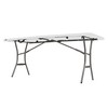 6' White Folding Table