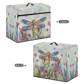 Uorisanigo Cover for Sewing Machine Dust Cover Colorful Dragonfly Sewing Machine Cover Protective Dust Cover with Pockets for Most Standard Sewing Machines Extra Accessories