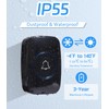 Waterproof Wireless Doorbell Kit, 300m Wireless Range Front Doorbell with