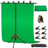 Green Screen Backdrop Kit 8X7.2ft,Portable greenscreen Background with Stand,Adjustable T-Shape