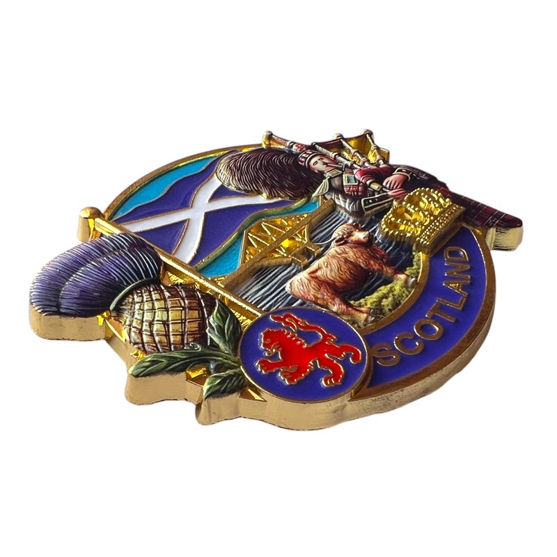 Scotland Magnet - Scottish Heritage Souvenir Magnet - Scotland Flag