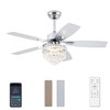 Esiovco Chandelier Ceiling Fans With Lights And Remote,42in Chandelier Fan