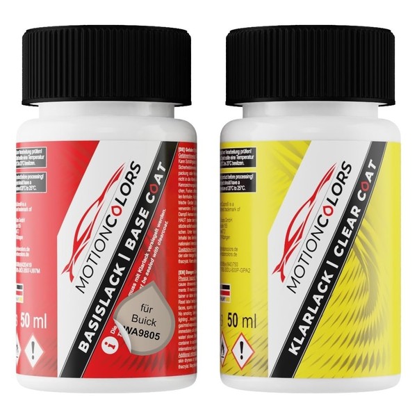 MOTIONCOLORS Light Beige Metallic WA9805 für Buick Autolack Lackstift Set