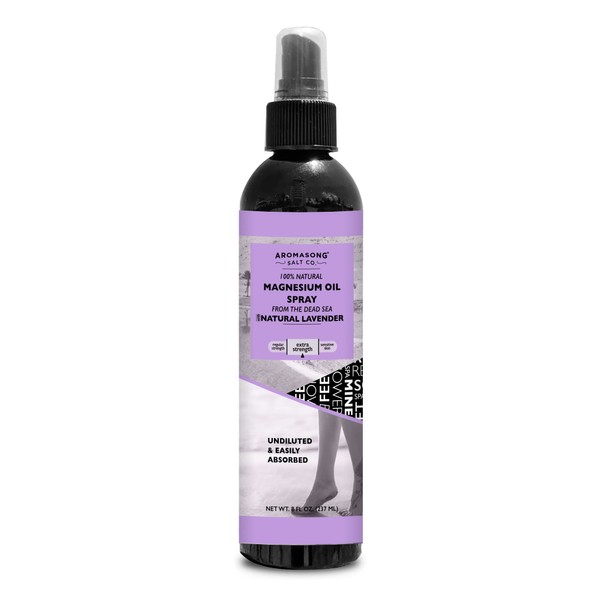 Aromasong Extra Strength Ultra Pure Magnesium Spray with 100% Natural Lavender 8 OZ