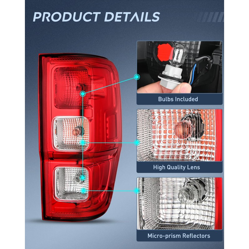 Nilight Tail Light Assembly Compatible with 2019 2020 2021 2022