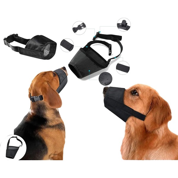 Pet Guru® Dog Safety Muzzle Anit-Biting Barking Chewing Control Adjustable