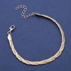 Dervivea Punk Bracelet Hammered Snake Chain Gold Chain Bangle Chunky