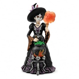 Comfy Hour Fairyland Collection 8 pulgadas, bruja del día de los muertos, La Calavera Catrina, Día de Muertos, figura de Halloween, 4.5 pulgadas de la