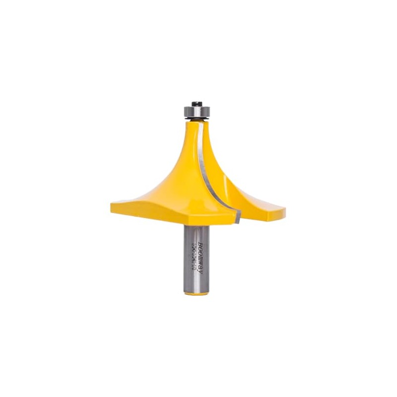 Boomway Roundover Router Bit, 1-1/2'' Radius 1/2'' Shank, Round Over