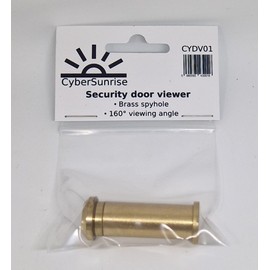 CyberSunrise Security Door viewer | Brass 160° spyhole
