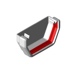 Square Gutter Stop End White