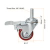 sourcing map 1.5 Inch Swivel Threaded Stem Casters 3/8"-16UNC Thread