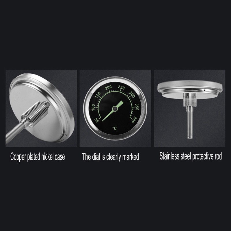 Stainless Steel Grill Thermometer Dial Food Oven 50‑400℃ Thermometer Kitchen