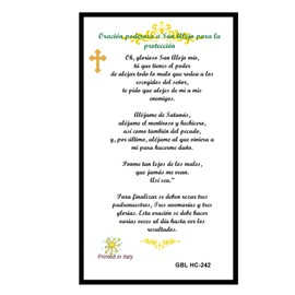 Gifts by Lulee, LLC Oracion a San Alejo Tarjeta Plastificada Viene Con Veladora O Sola (1)