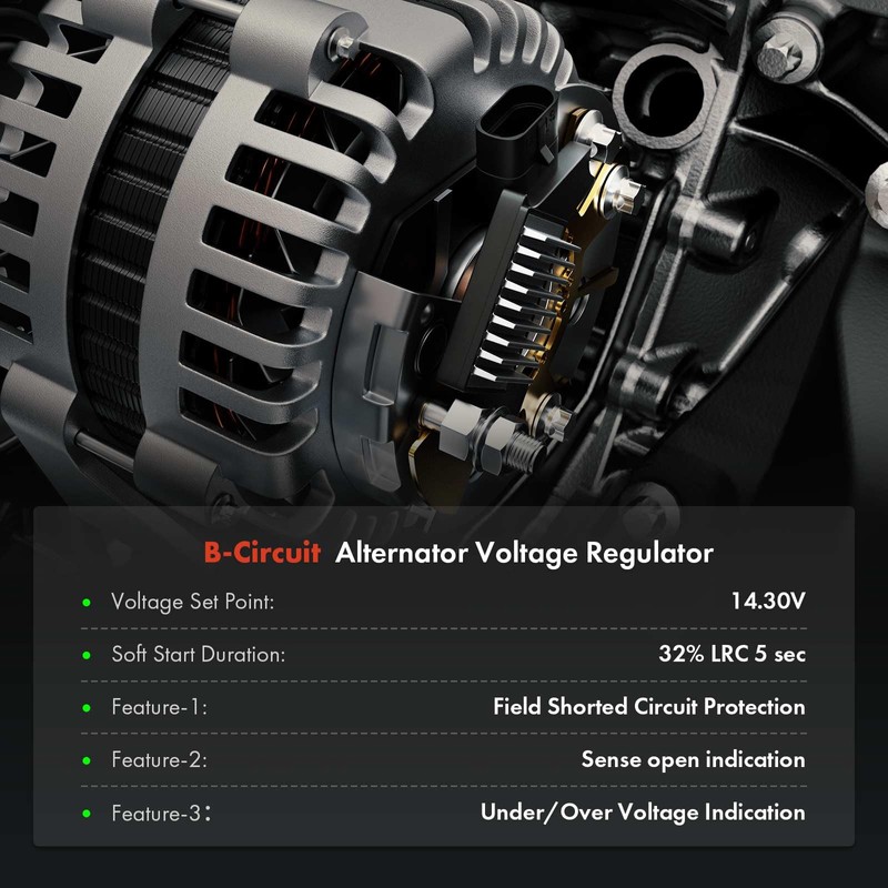 A-Premium Alternator Voltage Regulator Compatible with Toyota Highlander 2001-2003 2.4L