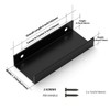 Peaha 10Pack Finger Edge Pulls 3inch Hole Centers Matte Black