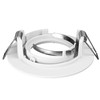 linovum Recessed Spotlight Mounting Frame Painted White Round Rigid Including