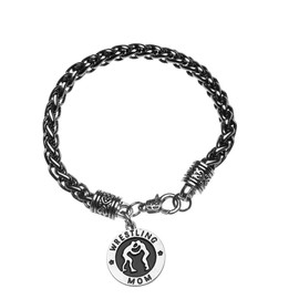 Sportybella Wrestling Mom Charm Bracelet- Women's Wrestling Jewelry - Gifts for Moms