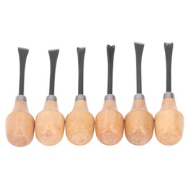 Wood Chisel Set, 6 Portable and Useful Wood Chisel Tools for Close Connection with Beech Wood Handle for DIY
