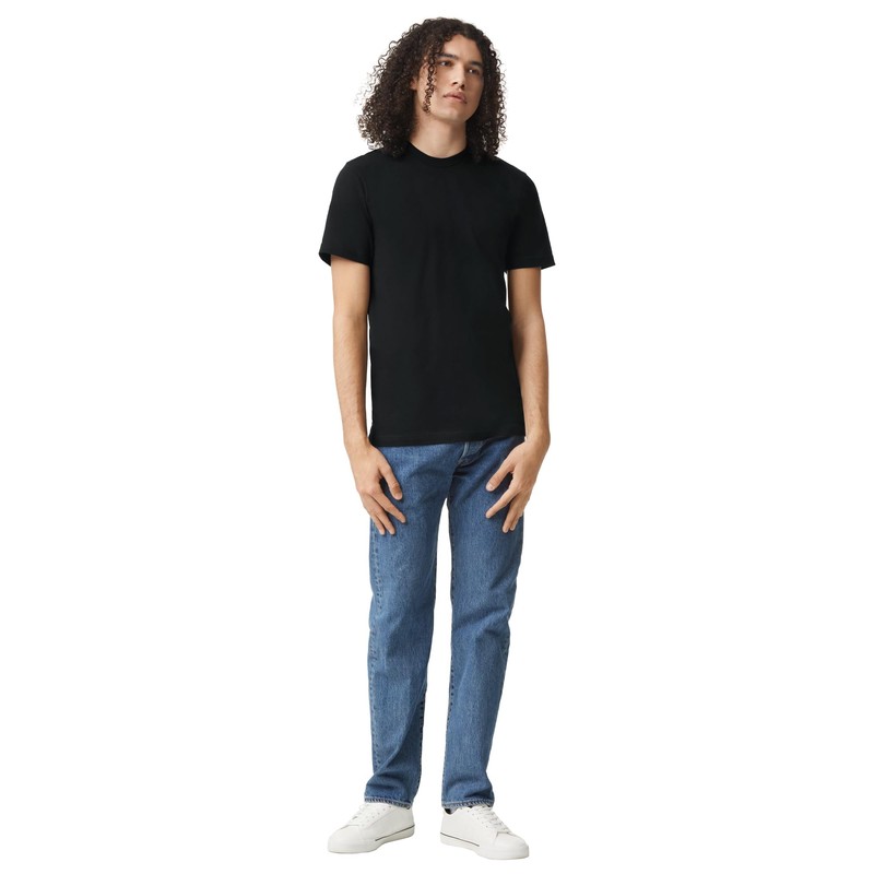 American Apparel Fine Jersey T-Shirt, Style G2001, Multipack, Black (2-Pack),
