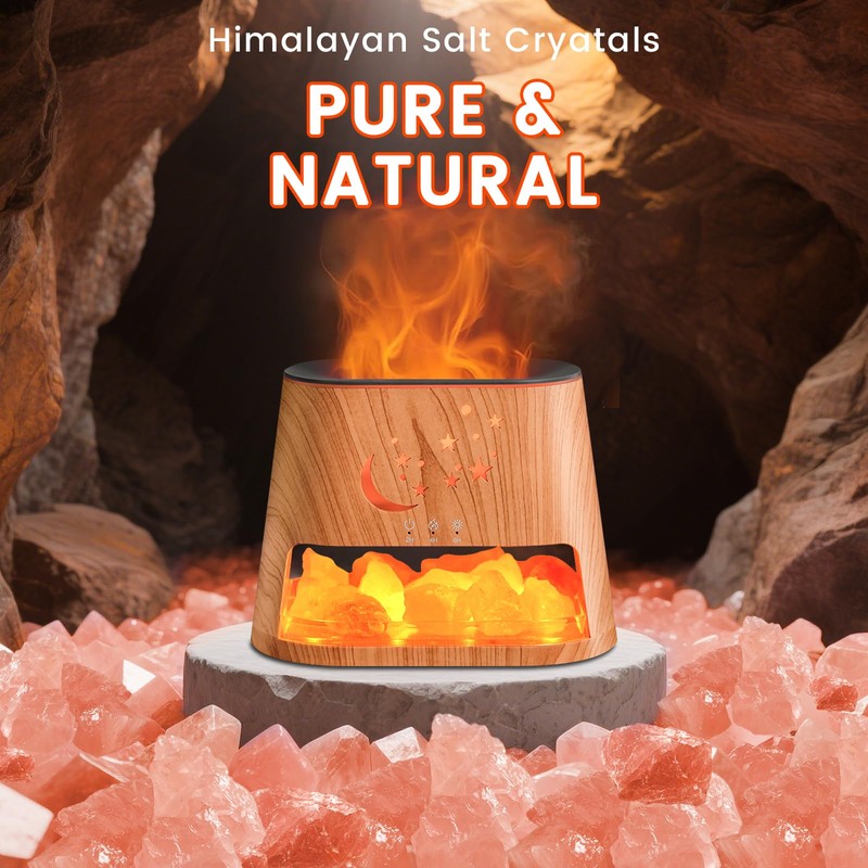 Essential Oil Diffuser : 260ml Aromatherapy Diffuser & Himalayan Salt