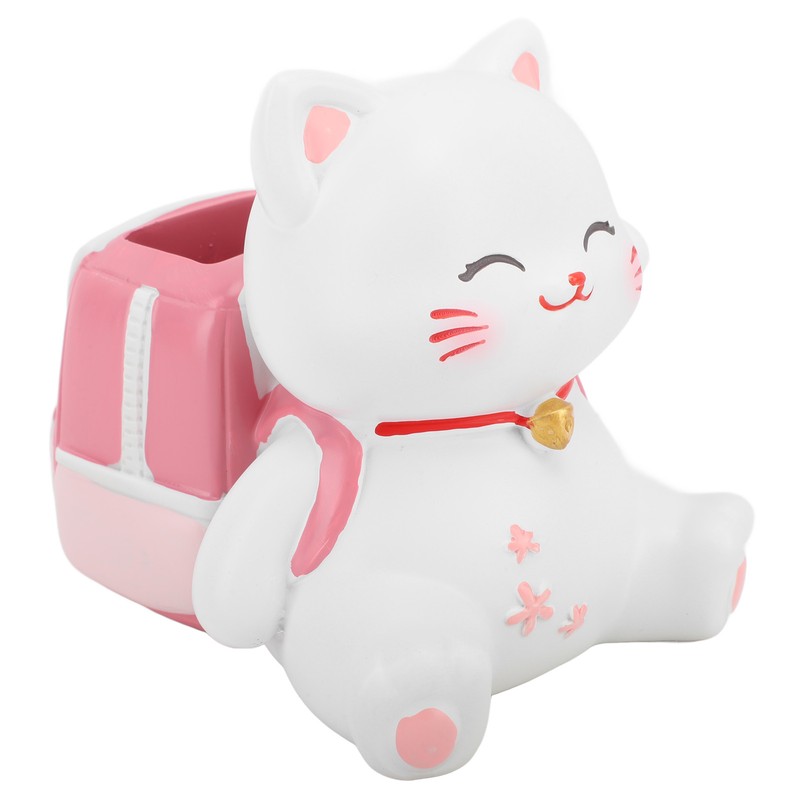 Cat Pen Holder Multipurpose Resin Innovative Cute Pencil Holder for