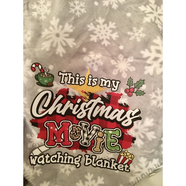 Snowflakes Christmas Movie Watching Blanket