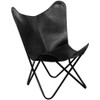 Shy Shy let's Touch The Sky Leather Butterfly Chair Black