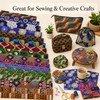 Stioyitois 20 Pcs African Print Polyester Fabric Squares, 25 x