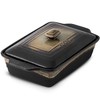 KOOV Ceramic Casserole Dish with Lid, Rectangular Baking Dish Set,