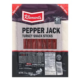 Klement's Pepper Jack Turkey Snack Stick, 7.2 Ounce