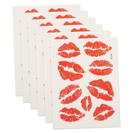 TOVINANNA Temporary Sticker Lips Pattern Body Decorations for Boys and Girls Safe