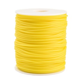 ARTISAMILY 54.68 Yards Gold Rubber Tube Cords for Bracelets 2mm Hollow Pipe Rubber Tube Cords Barber Cord for Knitting Stitch Holder Tubing Knitting String for Jewelry Making DIY Crafts