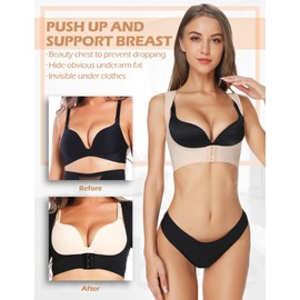 SLIMBELLE Women Sleeveless Posture Corrector Bra Chest Support Vest Back Brace Compression Shaper Beige 2XL