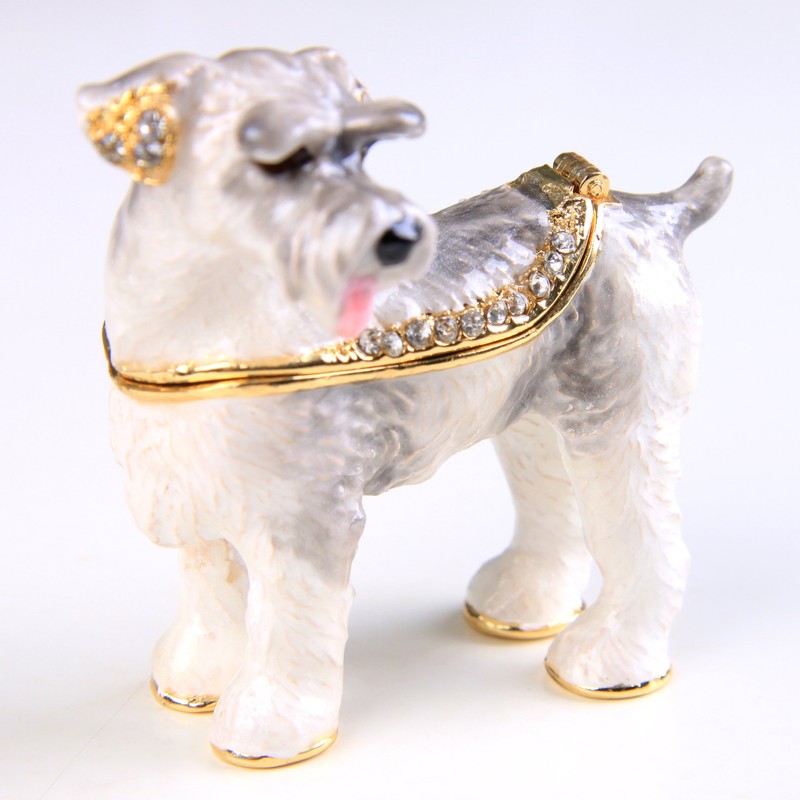 PIEARTH 384-1 Miniature Schnauzer Jewelry Box, Zinc