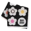 MARY QUANT 192005-0024-03 Towel Handkerchief, Colorful Daisy, Black, Women's, Hand