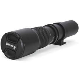 Ultimaxx 500mm f/8 Multi-Coated Preset Telephoto Lens Kit Includes T-Mount Adapter for Nikon F Mount & Microfiber Cleaning Cloth - Compatible with SLR/DSLR Cameras