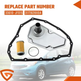 GEARZAAR Transmission Oil Filter w/ Pan Gasket For NISSAN SENTRA VERSA JF015E RE0F11A CVT