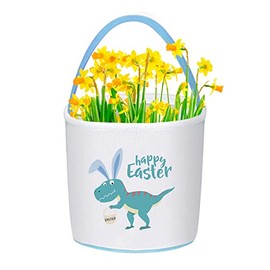 PARTYWIND PARTYWIND Easter Baskets for Kids, Dinosaur Easter Basket with Handle for Egg Hunt Games, Surprise for Boys and Girls, Party Supplies Favors